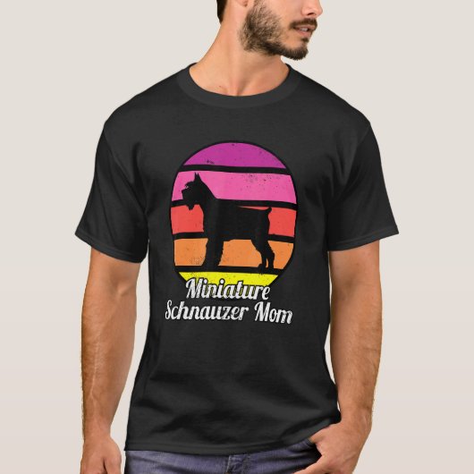 Miniatuur Schnauzer Moeder I Retro Mini Schnauzer T-shirt (Voorkant)