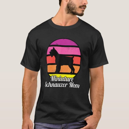 Miniatuur Schnauzer Moeder I Retro Mini Schnauzer T-shirt (Voorkant)