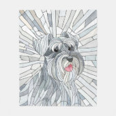 Miniatuur Schnauzer Mozaïek kunst Fleece Deken (Voorkant)