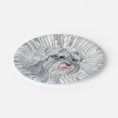 Miniatuur Schnauzer Mozaïek kunst Papieren Bordje (Gekanteld)