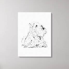 Miniatuur Schnauzer Muurkunst – Minimalistisch  Canvas Afdruk