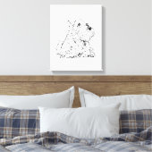 Miniatuur Schnauzer Muurkunst – Minimalistisch  Canvas Afdruk (Insitu (Slaapkamer))