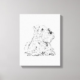 Miniatuur Schnauzer Muurkunst – Minimalistisch  Canvas Afdruk