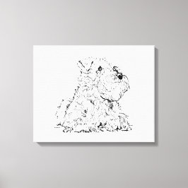 Miniatuur Schnauzer Muurkunst – Minimalistisch  Canvas Afdruk