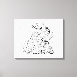 Miniatuur Schnauzer Muurkunst – Minimalistisch Canvas Afdruk