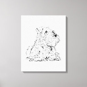 Miniatuur Schnauzer Muurkunst – Minimalistisch Canvas Afdruk