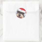 Miniatuur Schnauzer naar/van Kerst stickers (Tas)