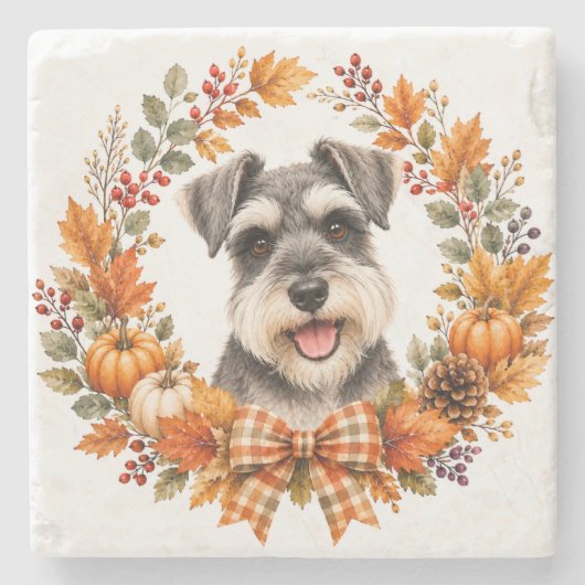 Miniatuur Schnauzer Onderzetter (Voorkant)