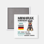 Miniatuur Schnauzer Oorsprong Grappige Mini Schnau Magneet (Voorkant / Achterkant)