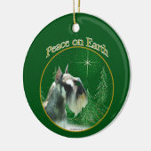 Miniatuur Schnauzer Peace Keramisch Ornament (Links)