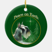 Miniatuur Schnauzer Peace Keramisch Ornament (Achterkant)
