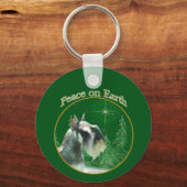 Miniatuur Schnauzer Peace Sleutelhanger (Voorkant)
