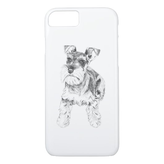 Miniatuur Schnauzer Phone Case (Achterkant)
