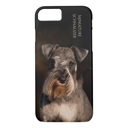 Miniatuur Schnauzer Phone Case (Achterkant)