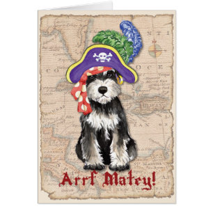 Miniatuur Schnauzer Pirate Card