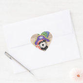 Miniatuur Schnauzer Pirate Hart Sticker (Envelop)