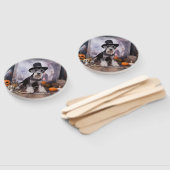 Miniatuur Schnauzer Pompoenen Halloween Scary Handwaaier (Niet-gemonteerd)