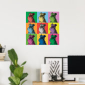 Miniatuur Schnauzer Pop-Art Poster (Thuiskantoor)