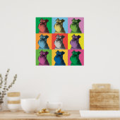 Miniatuur Schnauzer Pop-Art Poster (Keuken)