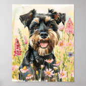 Miniatuur Schnauzer Poster – Funny Dog Art Print (Voorkant)