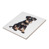 Miniatuur Schnauzer Puppy (3) Tegeltje (Zijkant)