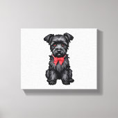 Miniatuur Schnauzer puppy Canvas Afdruk (Voorkant)