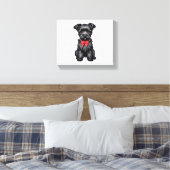 Miniatuur Schnauzer puppy Canvas Afdruk (Insitu (Slaapkamer))