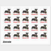 Miniatuur Schnauzer Puppy Dog Love Rode Sticker (Vel)