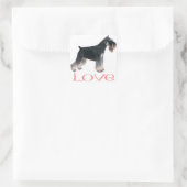 Miniatuur Schnauzer Puppy Dog Pink Love Sticker (Tas)