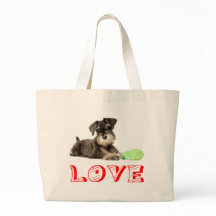 Miniatuur Schnauzer Puppy Dogs Red Love Tas