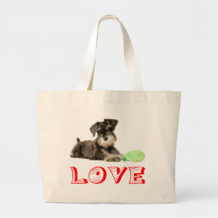 Miniatuur Schnauzer Puppy Dogs Red Love Tas