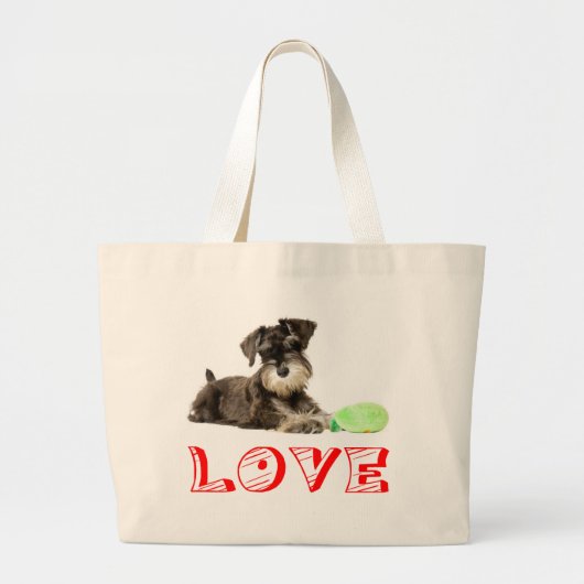 Miniatuur Schnauzer Puppy Dogs Red Love Tas (Voorkant)