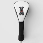Miniatuur Schnauzer puppy Golfheadcover (Voorkant)