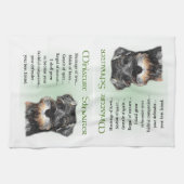 Miniatuur Schnauzer Puppy Heritage Theedoek (Horizontaal)