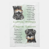 Miniatuur Schnauzer Puppy Heritage Theedoek (Verticaal)