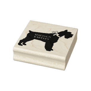 Miniatuur Schnauzer Puppy Hond Rubberstempel