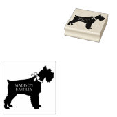 Miniatuur Schnauzer Puppy Hond Rubberstempel (Gestempeld)