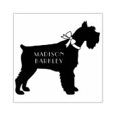 Miniatuur Schnauzer Puppy Hond Rubberstempel (Afrduk)