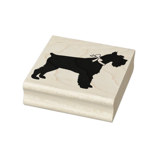 Miniatuur Schnauzer Puppy Hond Rubberstempel (Stempel)
