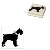 Miniatuur Schnauzer Puppy Hond Rubberstempel (Gestempeld)