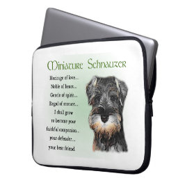 Miniatuur Schnauzer Puppy Laptop Sleeve