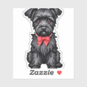 Miniatuur Schnauzer puppy Sticker (Vel)
