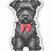 Miniatuur Schnauzer puppy Sticker (Voorkant)