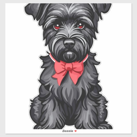 Miniatuur Schnauzer puppy Sticker (Vel)