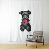 Miniatuur Schnauzer puppy Wandkleed (In situ)