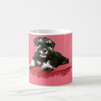 Miniatuur Schnauzer Puppy Waterverf Digital Art Koffiemok