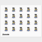 Miniatuur Schnauzer Rahmen Ronde Sticker (Vel)