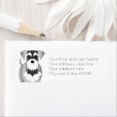 Miniatuur Schnauzer Retouradreslabels Etiket (Insitu)