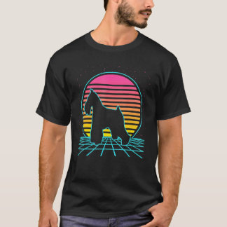 Miniatuur Schnauzer Retro 80s Style Dog Lo T-shirt