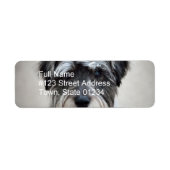 Miniatuur Schnauzer Return Label (Voorkant)